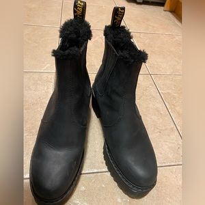 Dr. Martens Matte Black Platform Boots
